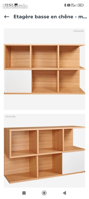 Henry - Etagère haute en chêne - Habitat - Maison Canali