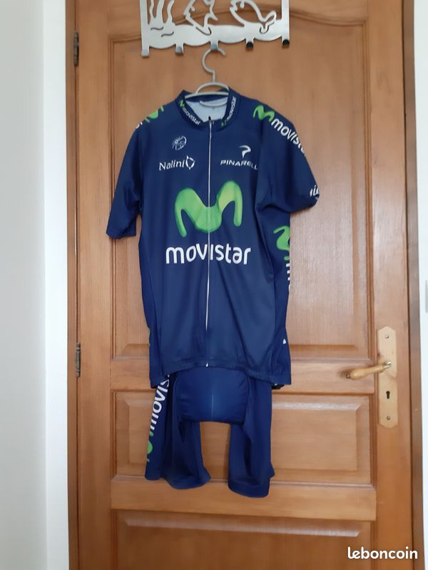 Ensemble maillot et cuissard movistar Équipements vélos