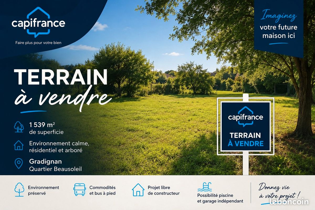 Terrain 1 539 m² Gradignan · 270 000 €