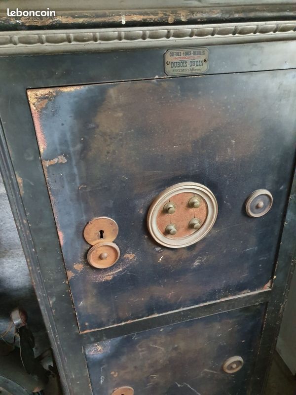 Coffre fort ancien "Dubois Oudin" des années 1900 vintage (image 3)