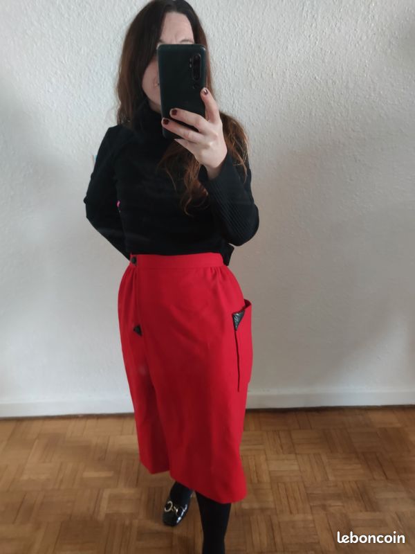 Jupe Courrèges laine et cachemire 36 vintage 90s (image 16)