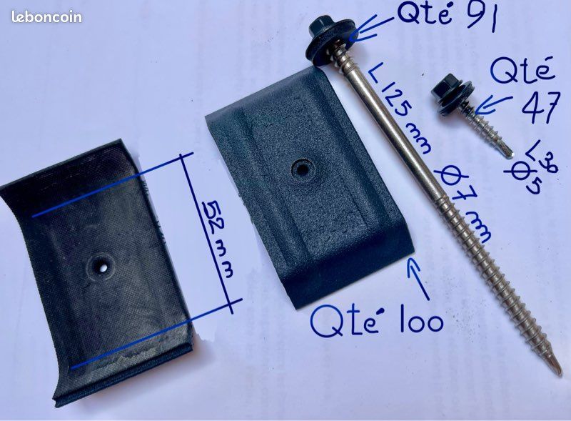 Vis de fixation de panneaux sandwich 6,3/7,0 x 125 mm INOX (image 1)