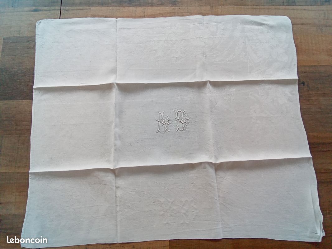 Serviette de table (5) - 70 cm - 63 cm - Avec monogramme
