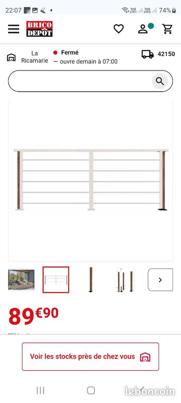 Destockage Poteau pour garde corps Melto neuf (image 4)