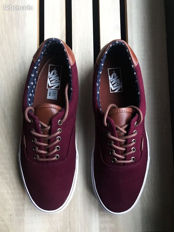Vans Era 59 Burgundy Red Neuves Corduroy Chaussures