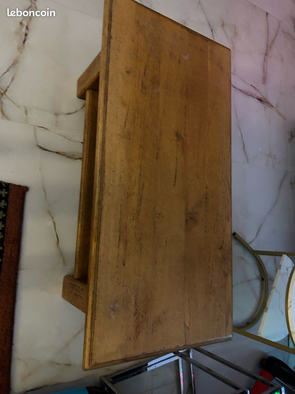 Table basse chêne massif couleur bois (image 2)