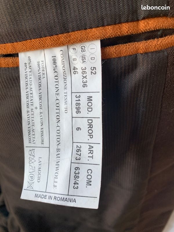 Veste Italienne Marron Chocolat (image 5)