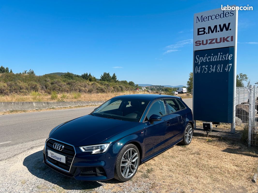 AUDI A3 Sportback 35 1.5 TFSI S LINE 150 CH - VIRTUEL COCKPT - CARPLAY - CAMERA DE RECUL - PACK S LINE - AUDI SOUND SYSTEME - REGULAEUR DE VITESSE ADAPTATIF (image 1)