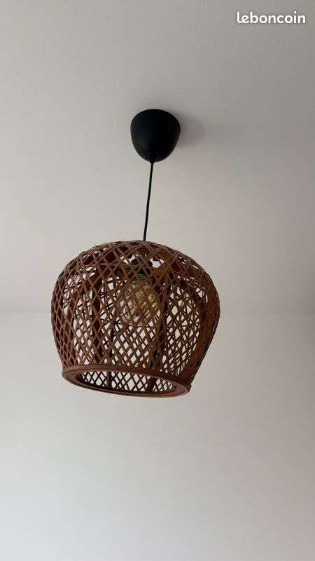 Suspension / lustre en rotin Maison du Monde (image 1)