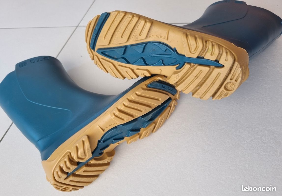 Bottes de pluie enfant 100 bleu Solognac 29-30 Neuves (image 5)