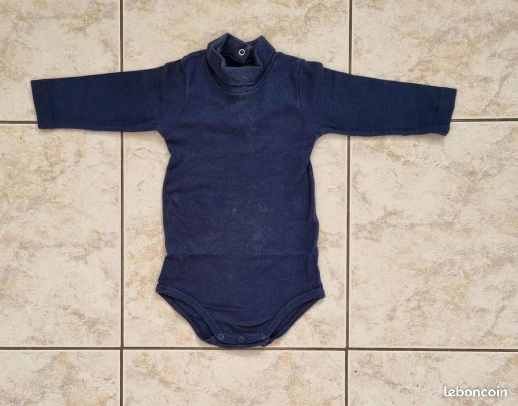 Lot de 6 bodies à manches longues Petit Bateau mois (image 2)