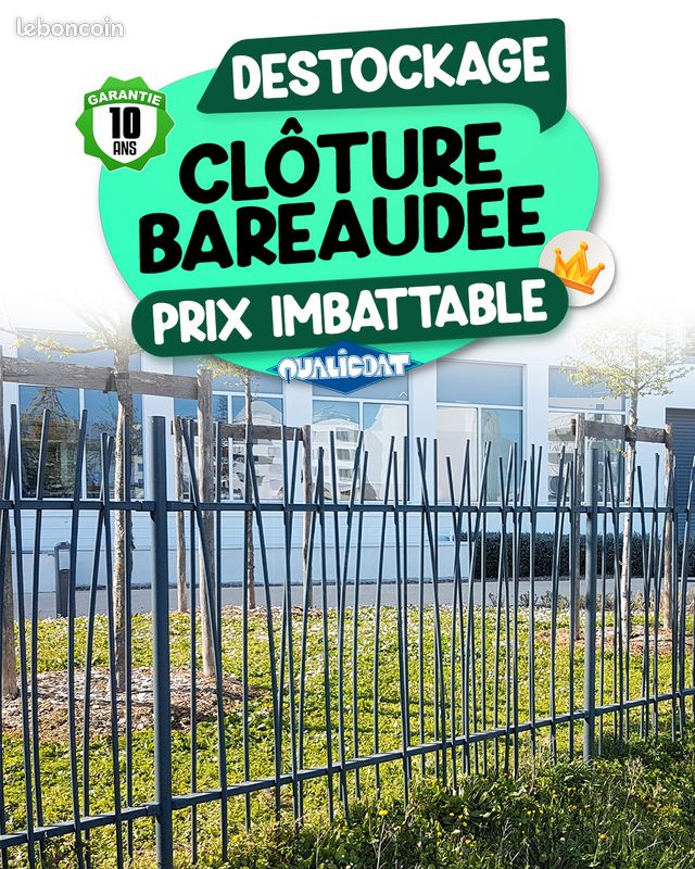 Ensemble Cloture barreaudee RAL7016 pret a poser Nice-Nord (image 2)