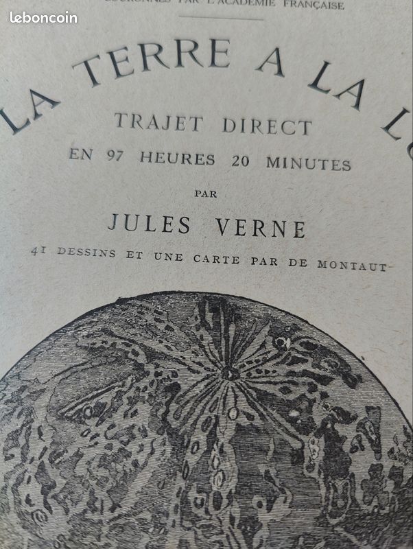 Jules Verne — De la Terre à la Lune — Hachette 1934 — Cartonnage illustré Hetzel — Illustré de Montaut (image 6)