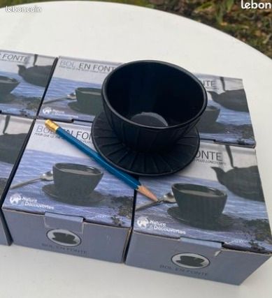 Service de 4 tasses a thé en fonte noir Nature&Decouverte (image 4)