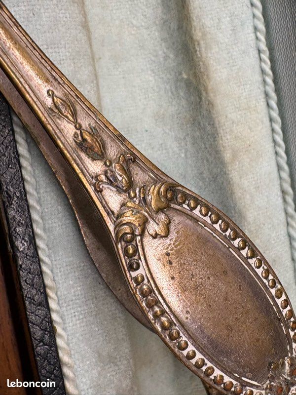 Grande Cuillère Percée Vintage Métal Laiton/bronze - Décoration Murale Art Ancien