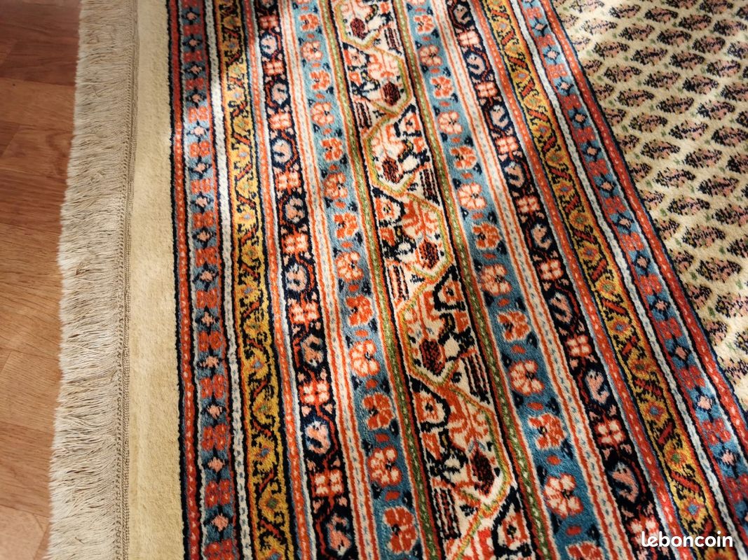 Sarough Tapis persan 218x128 cm - Tissé à la main, pièce unique (ID Sarough Tapis persan 218x128 cm - Tissé à la main, pièce unique (ID