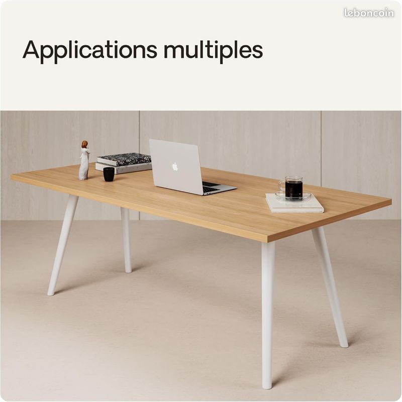 Desktronic Plateau de Table Stable 200x80cm - Les Bureaux, Les Tables à Manger et Plus Encore - Durable (chêne) (image 4)