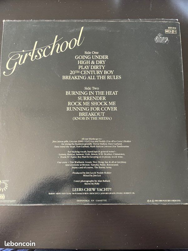 Vinyle Girlschool – Play Dirty (image 2)