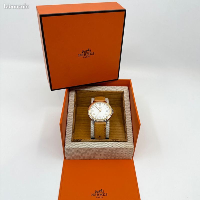 Montre Homme HERMES Captain Nemo - Quartz Avec Date - Cadran Blanc, Boîtier Acier - Occasion - Modèle 1989-1991