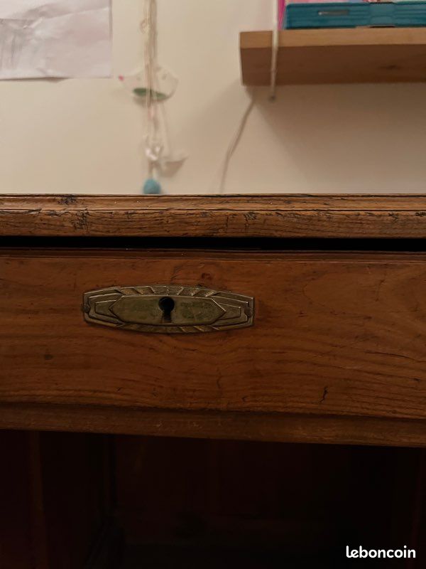 Bureau vintage bois massif (image 3)
