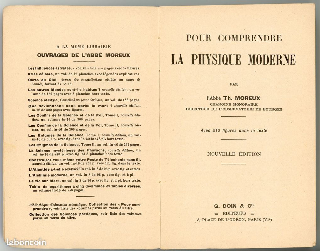 Anciens ouvrages de l'Abbé Moreux (1948 à 1951) (image 8)
