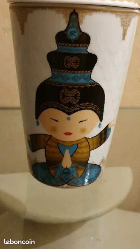 Couvercle Céramique De Remplacement Pour Tisanière Teaeve - Modèle Luna Blue - Neuf Sous Emballage