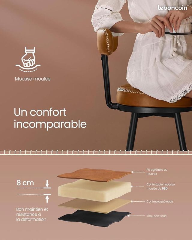 4 Tabourets de bar Vasagle (image 7)