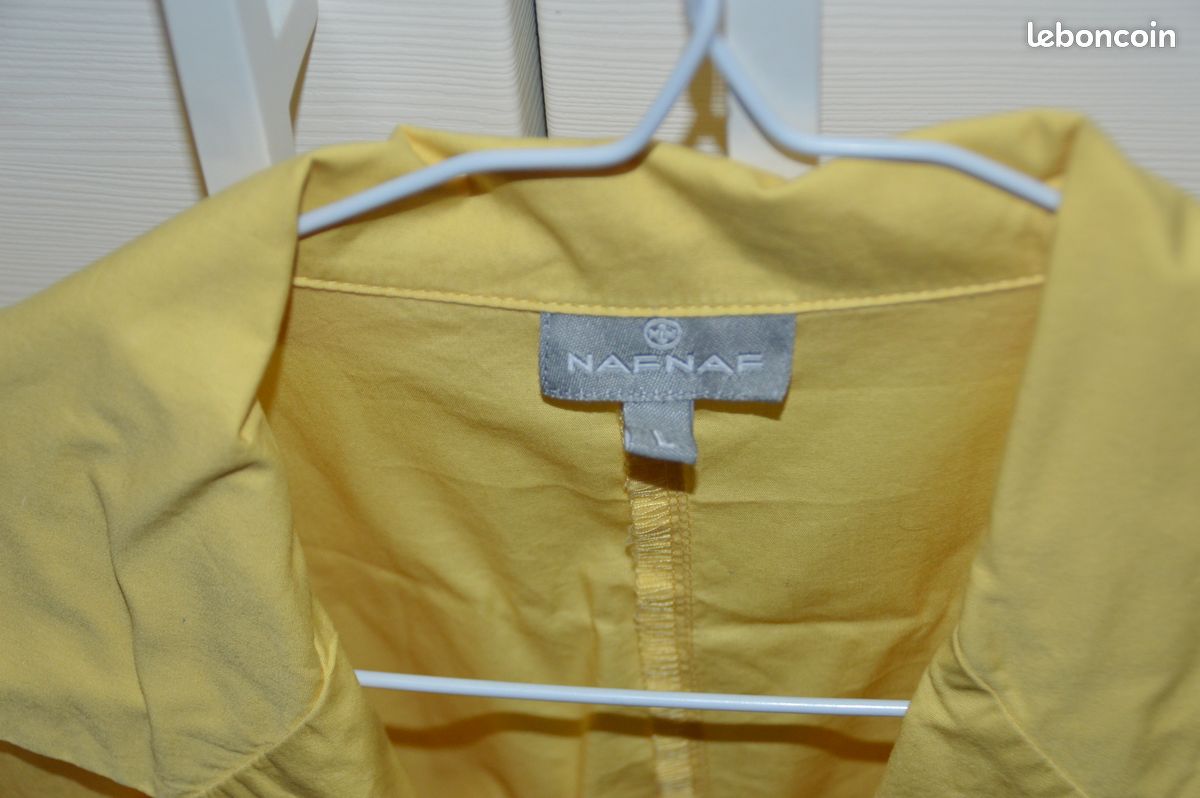 Chemise jaune naf naf - l - tbe (image 2)