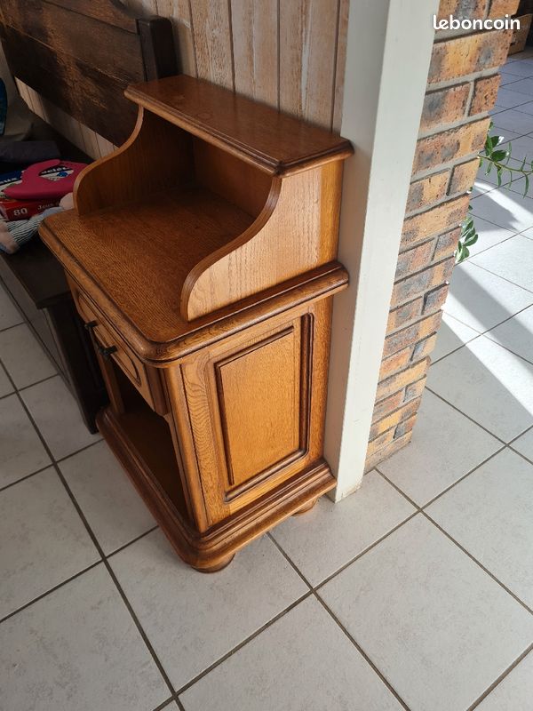 Meuble téléphone desserte chêne (image 2)