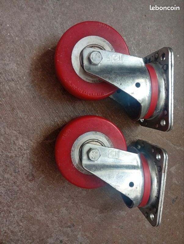 Lot de 2 roulettes industrielles Wicke Topthane 125 x 60 (image 1)