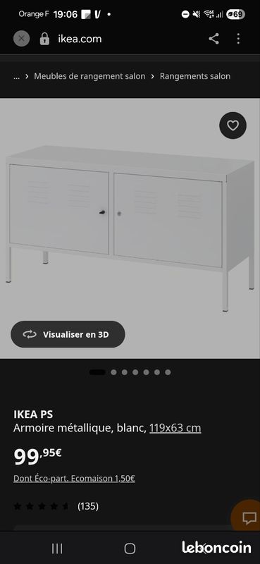 Meuble à clé ikea armoire métallique Ps (image 2)