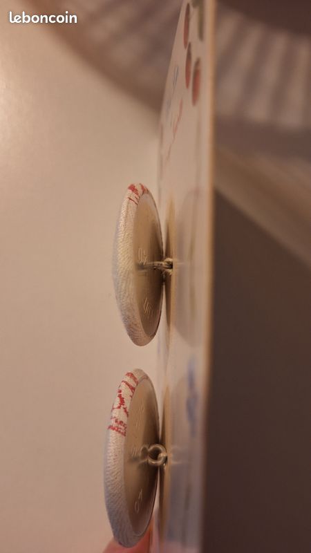 Paire de boutons en coton 1920 - mercerie (image 2)