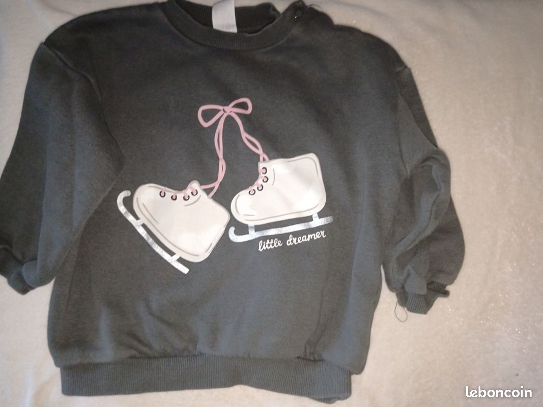 Sweat gris 92 cm H&M (image 1)