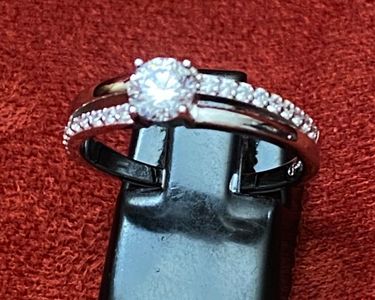 Bague Argent Massif Superbe - Modèle T56 - Occasion En Bon état