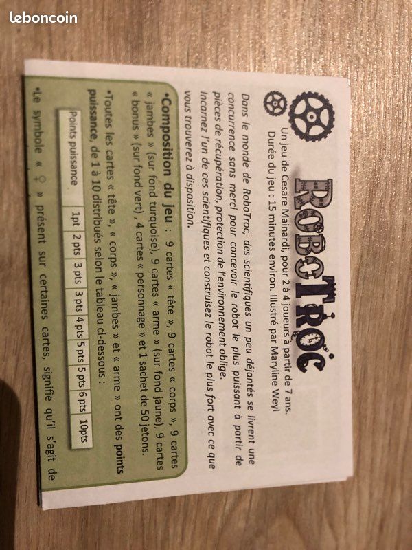 Jeu de société Robo troc (image 3)
