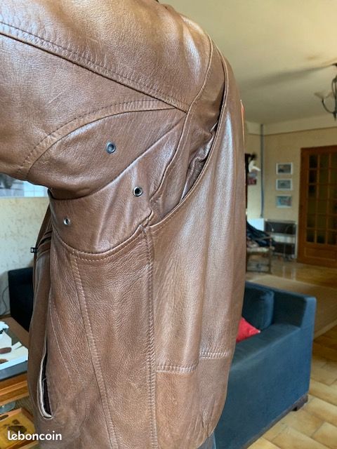Blouson en cuir vintage Chesterfield (image 7)