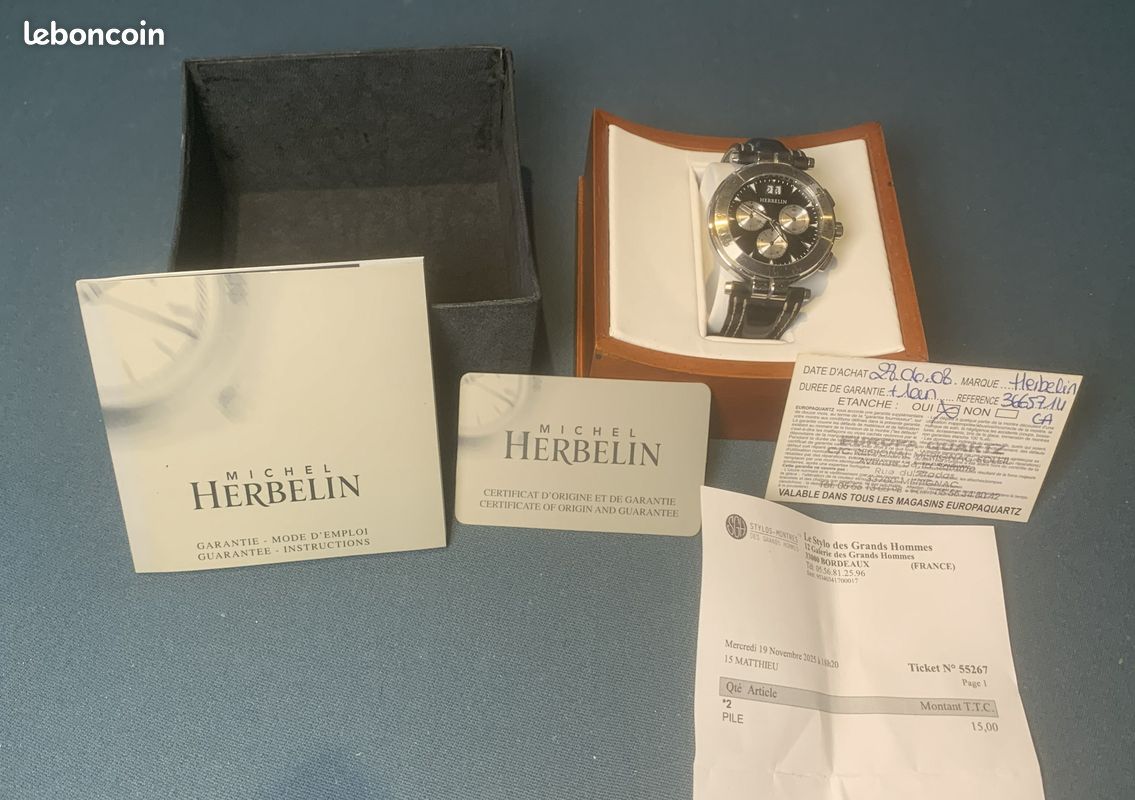 Montre Michel Herbelin Newport 36657/14 CA – Bon état – Full Set (image 2)