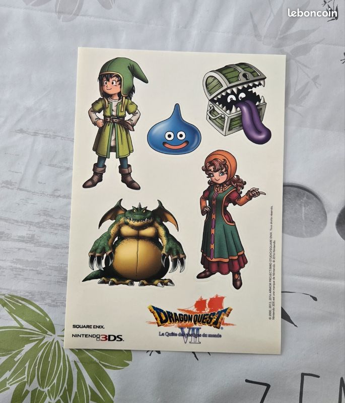 Kit Poster & Stickers Dragon Quest VII - Édition Nintendo 3DS - Neuf Sous Blister
