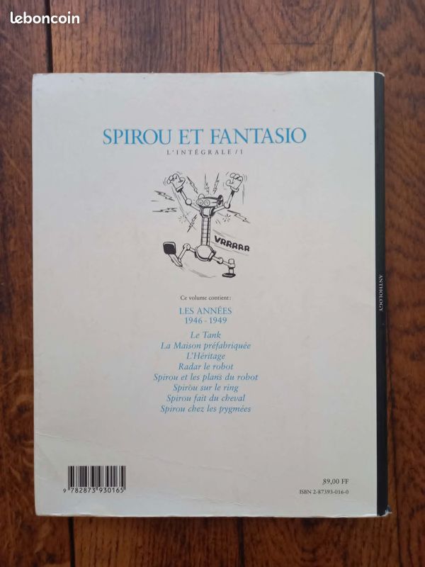 BD Spirou et Fantasio intégrale n°1 de Franquin (image 2)