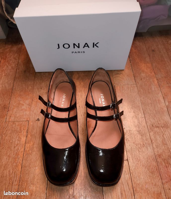 ✨ Babies Jonak Paris neuves modèle Mary Jane vernis noir - Main Image