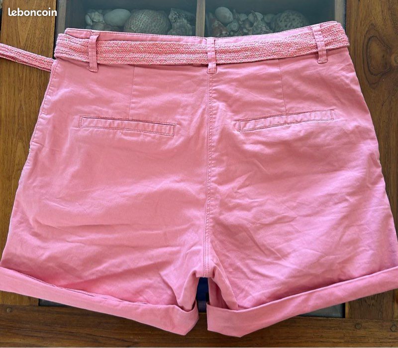 Short Bermuda Loft Petite Taille 4P Corail - Neuf Avec étiquette - Ideal Pour L'été Et Les Voyages