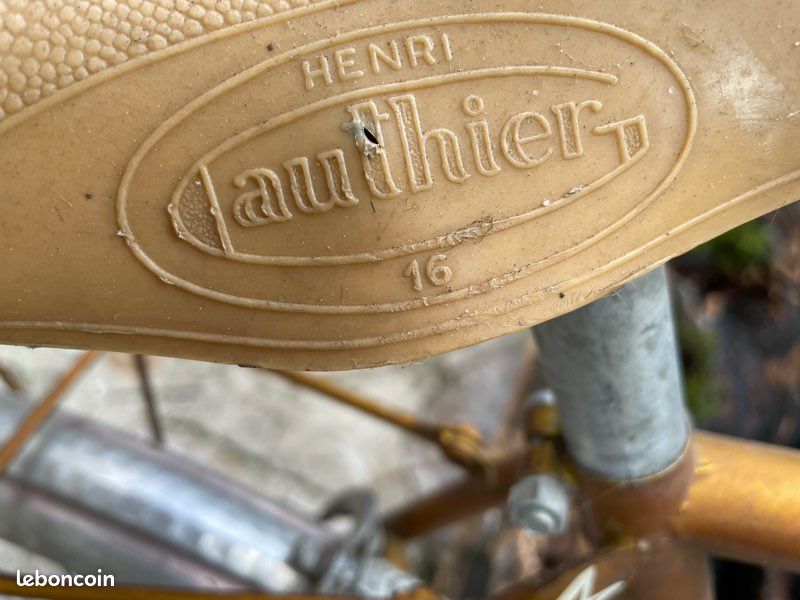Selle Vélo Course Cuir Henry Gauthier – Grande Taille, Occasion, état Correct