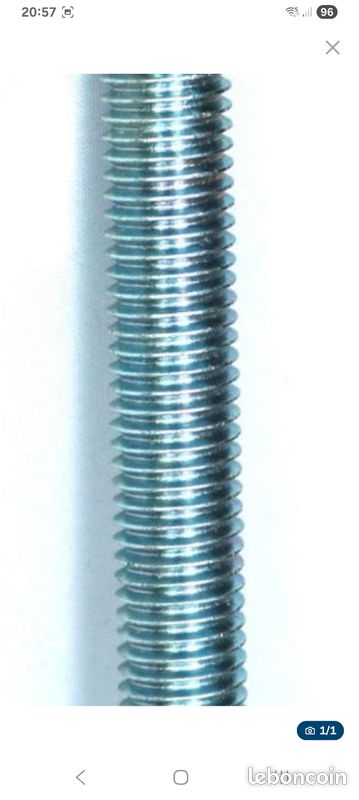 Tiges filetées M16 longueur 1 mètre (image 1)