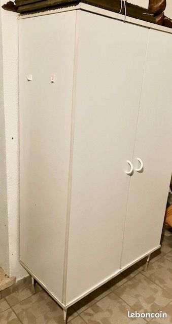 Armoire blanche 2 portes hauteur réglable (image 3)