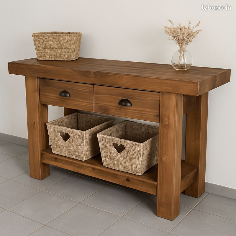 Meuble bois style établi (image 7)