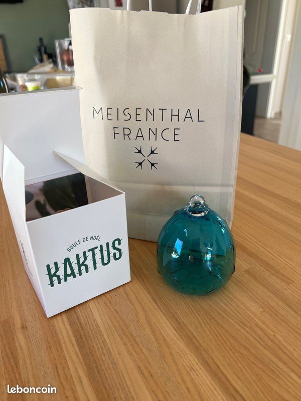 Boule De Noël En Verre Soufflé – Meisenthal – Modèle Kaktus – Déco De Fête
