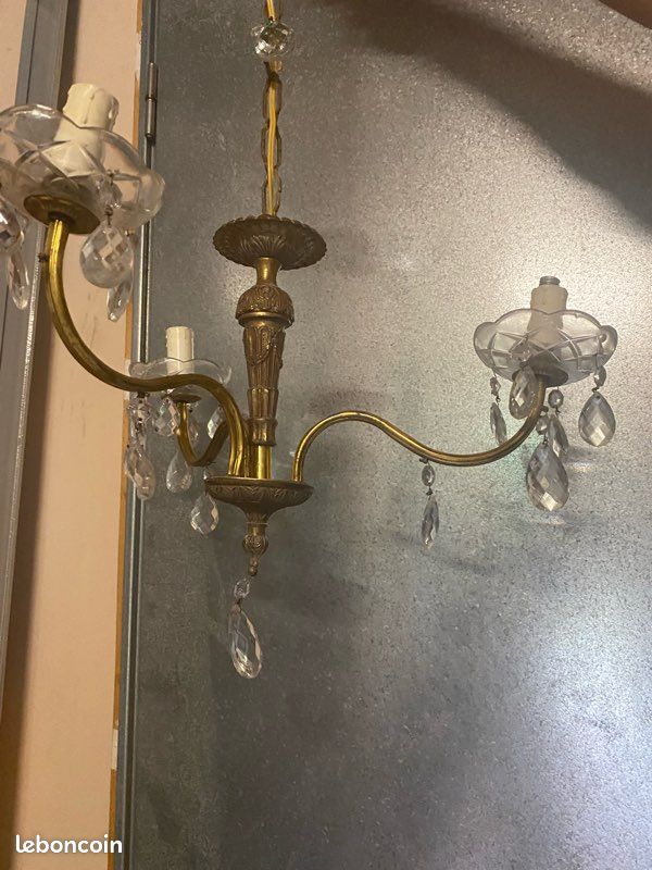 Lustre ancien avec pampilles (image 3)
