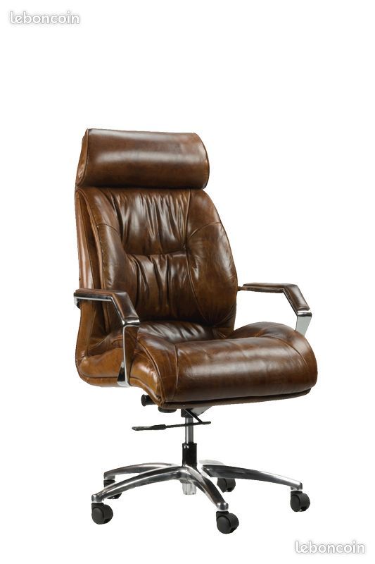 Fauteuil de bureau en cuir - Decoduweb - livraison Offerte (image 4)