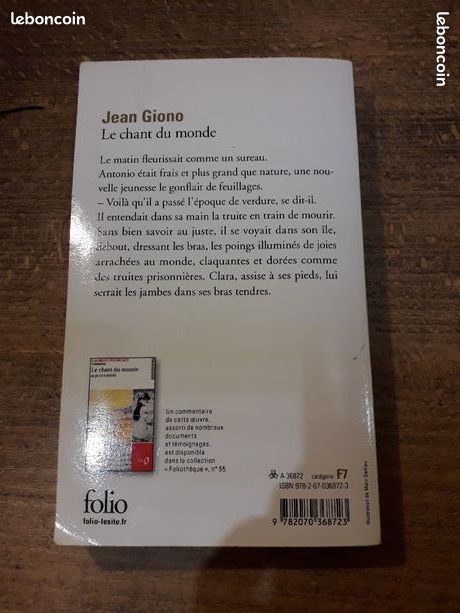 Le chant du monde (Jean Giono) Folio (image 2)
