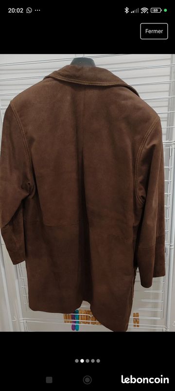 Veste croûte de cuir 3/4 (image 2)
